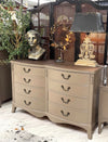 Vintage bow front dresser