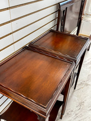 Antique pie top table pair (2)