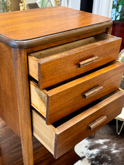 Vintage petite MCM walnut cabinet