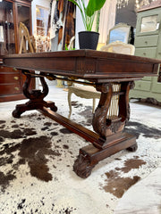 Mahogany Lyre/Harp Writing Desk