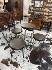 Wrought iron table & 4 chairs