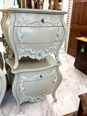 French Provincial nightstand pair (2)