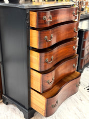 Vintage mahogany two-tone chest