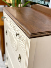 Vintage antique white chest