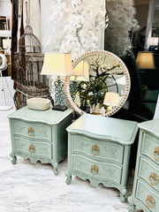 French Provincial nightstand pair (2)